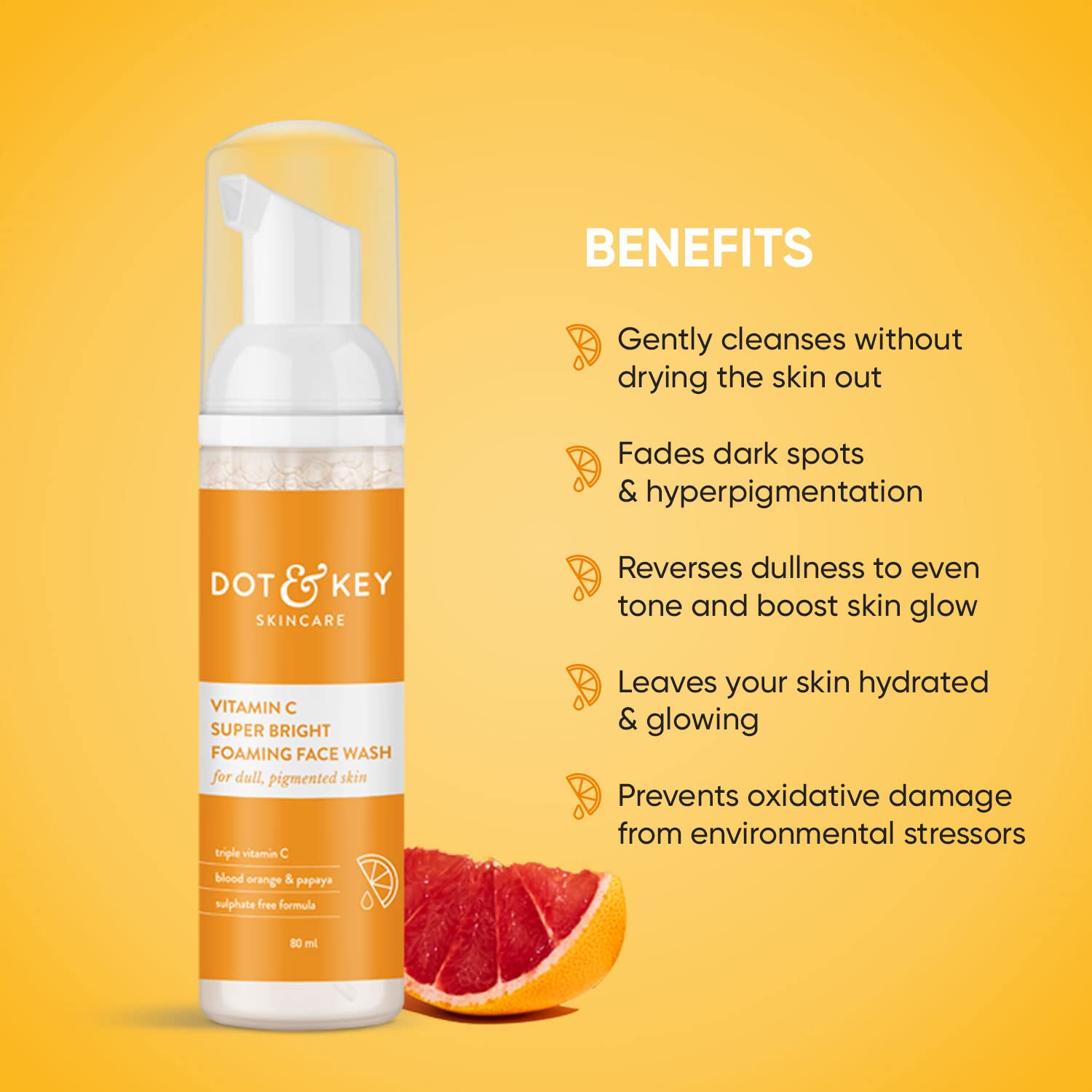 Dot & Key Vitamin C Super Bright Foaming Face Wash -80 ml image 2