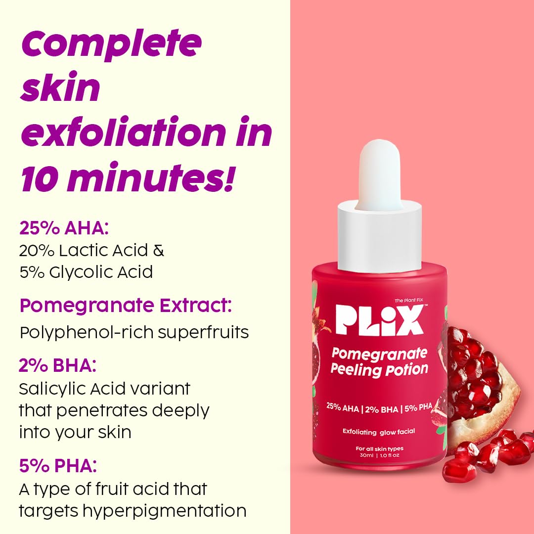 PLIX - THE PLANT FIX Pomegranate Peeling Potion and Vitamin C Effervescent Combo image 2