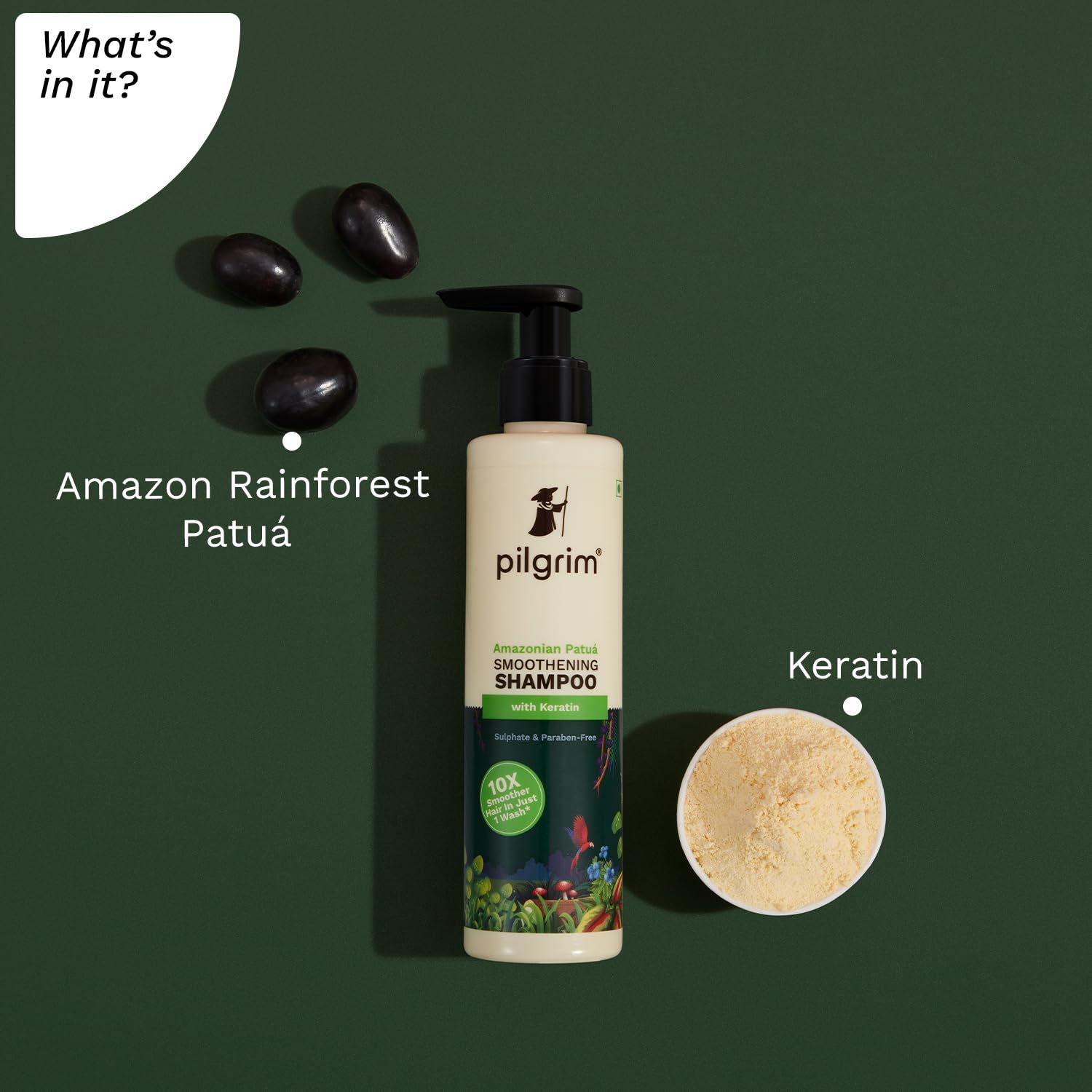 Pilgrim Patuá & Keratin Hair SMOOTHENING SHAMPOO 200 ml image 5