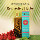 Veda Ayurvedic Cold Pressed Hair Oil - Ayurvedic Jadi Butis Infused Oil -200 ml image 2