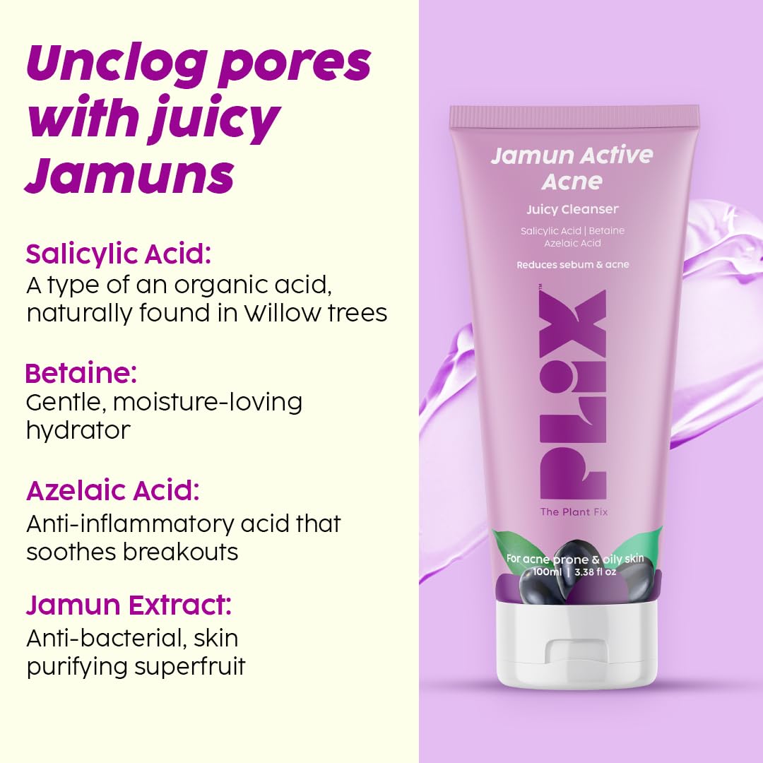 PLIX  Jamun Cleanser-100ml, Body Wash-236ml and Serum-30ml Combo image 4