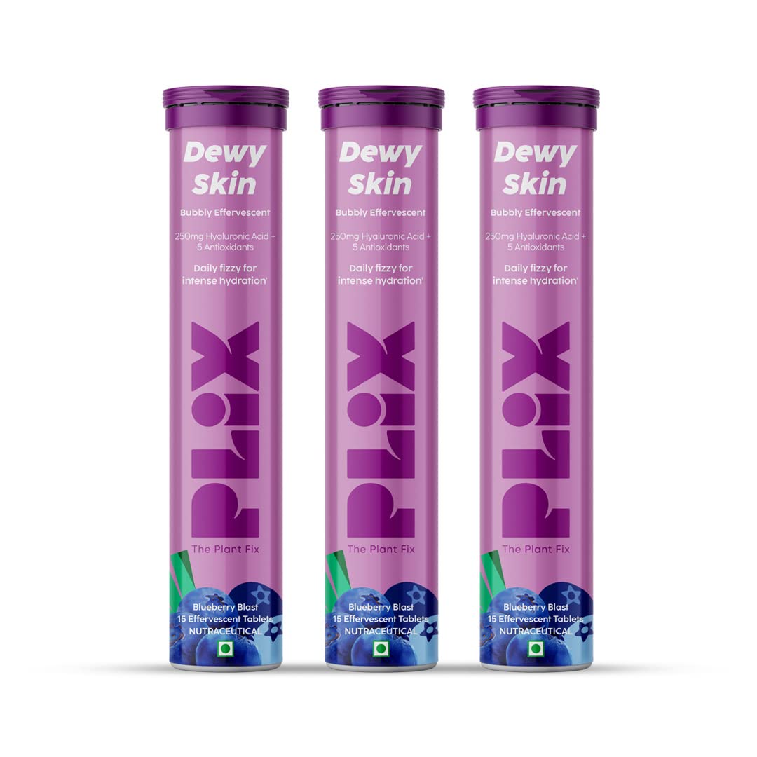 PLIX - THE PLANT FIX Hyaluronic Acid 15 Effervescent Tablets  | Blueberry Flavor Pack Of 1 | image 4