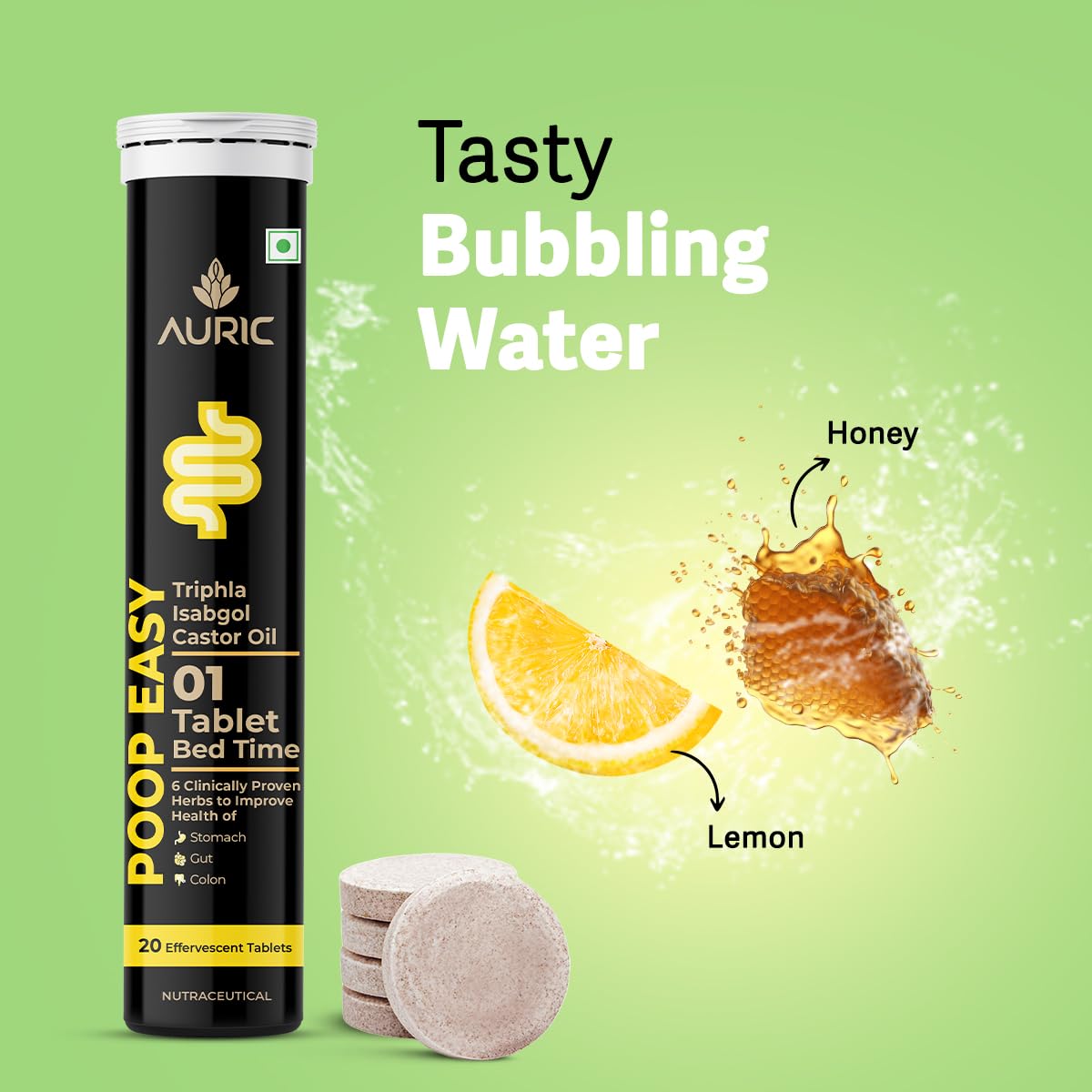 Auric Poop Easy Effervescent Tablet | 20 Tablets image 2