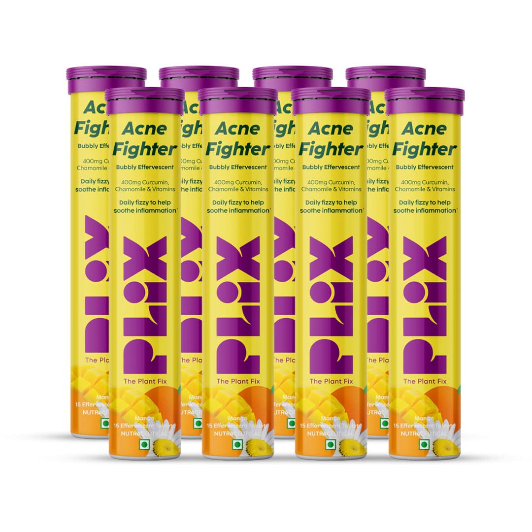 PLIX The Plant Fix Acne Fighter Effervescent Tablets - Mango -15 tabs image 5