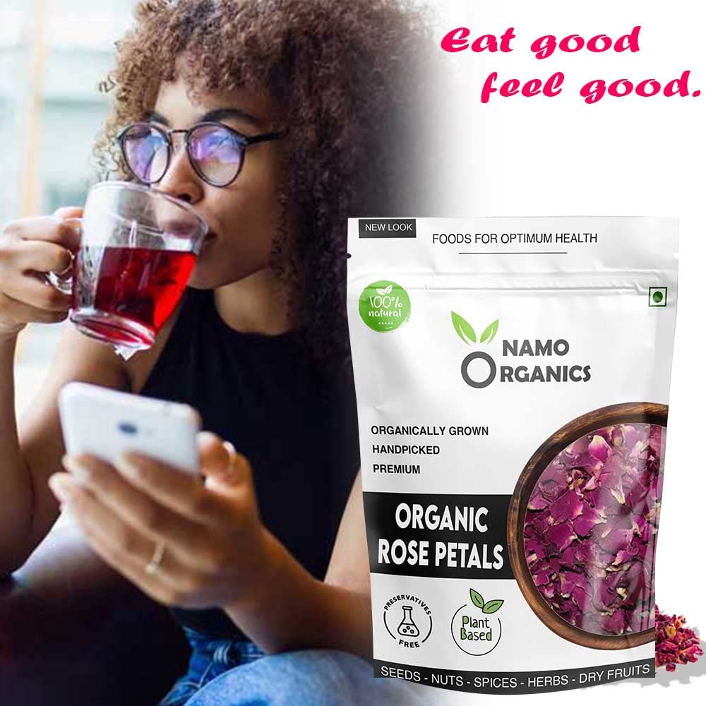 Namo Organics Rose Herbal Tea - 100 gms image 3