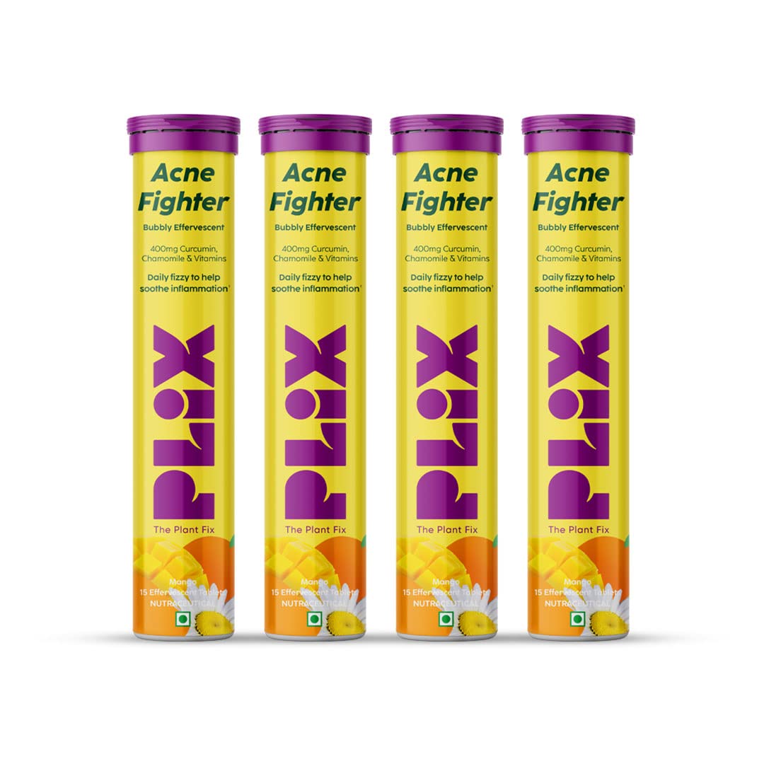 PLIX The Plant Fix Acne Fighter Effervescent Tablets - Mango -15 tabs image 4