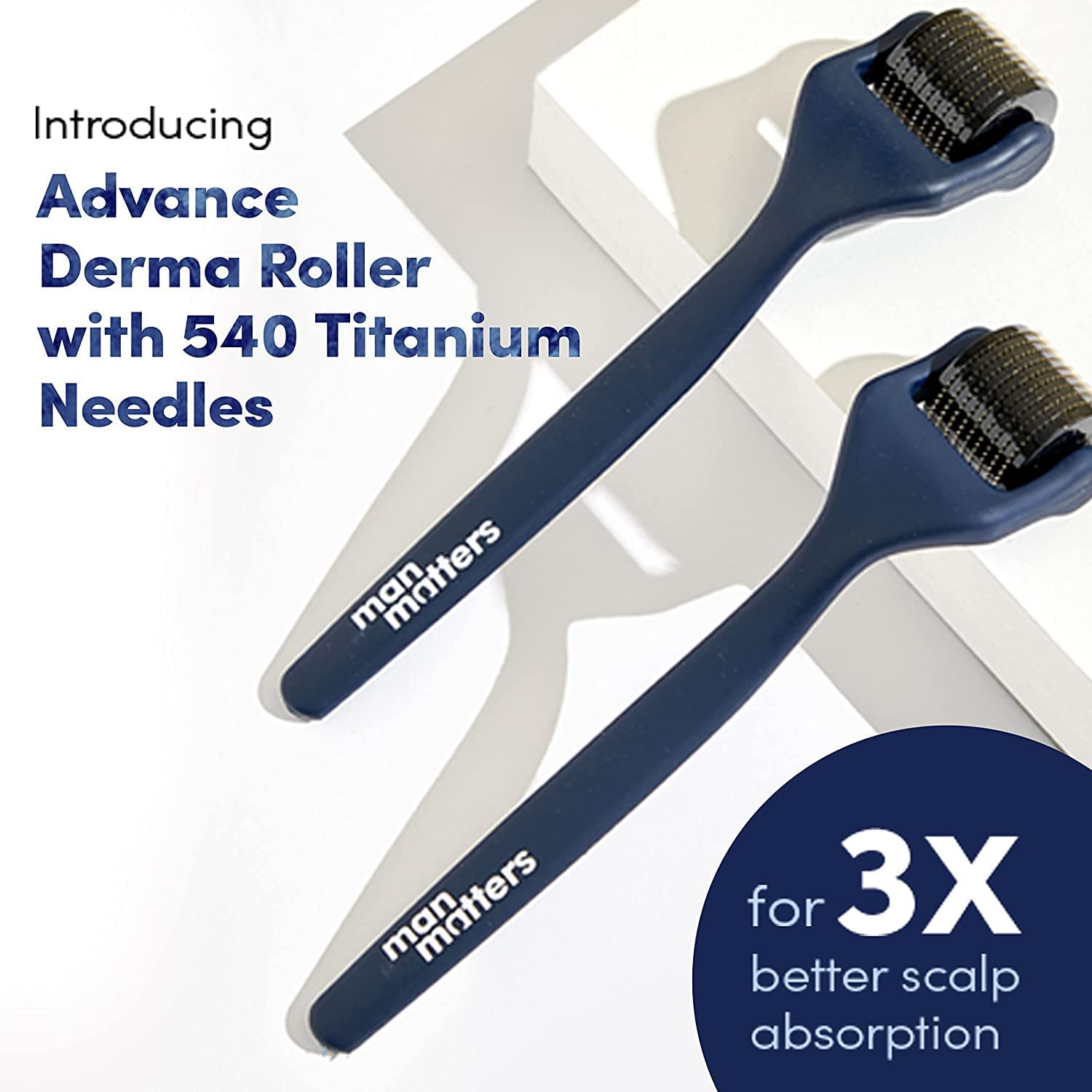 Man Matters Advance Derma Roller with Disinfectant | For Scalp & Beard | image 2