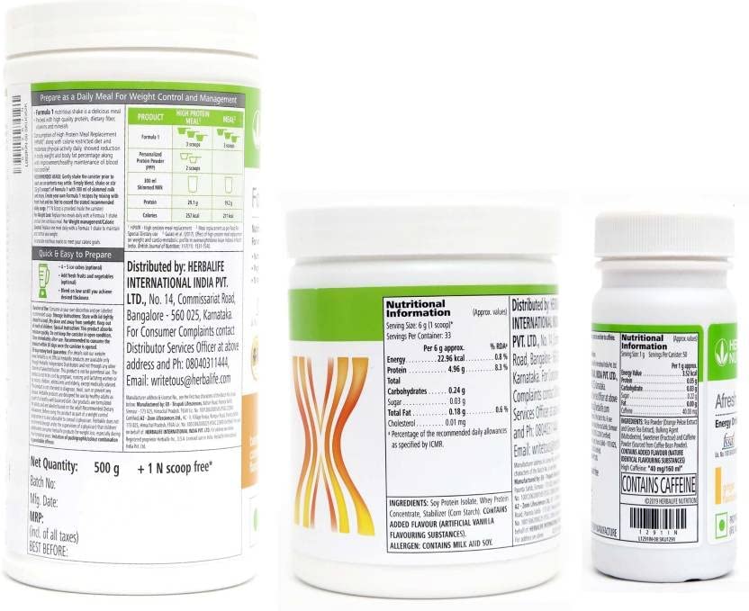 HERBALIFE Weight Loss Combo Formula 1 Rose Kheer Flavor Shake, Protein Powder 200G, Afresh Ginger Flavor image 2