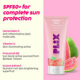 PLIX  SPF 50+ Guava Glow Sunscreen and 23% Vitamin C Guava Face Serum Combo (50g and 20ml) image 3