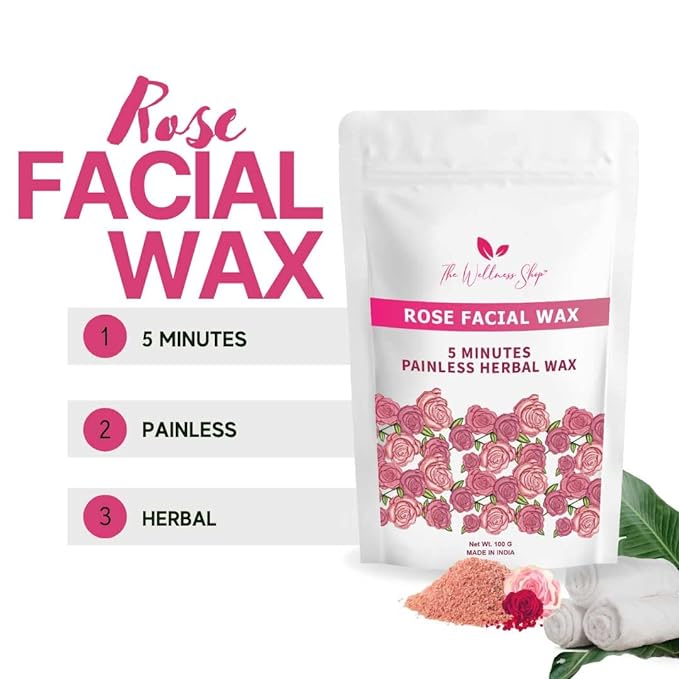 The Wellness Shop Rose Facial Wax Powder - 100 gms image 4