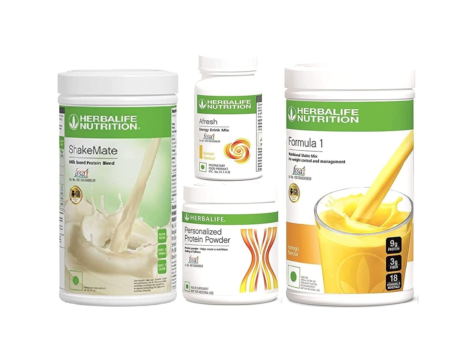 HERBALIFE  Formula 1 Mango Flavor, shakemate, protein powder-200G & Afresh Energy Drink Lemon image 6