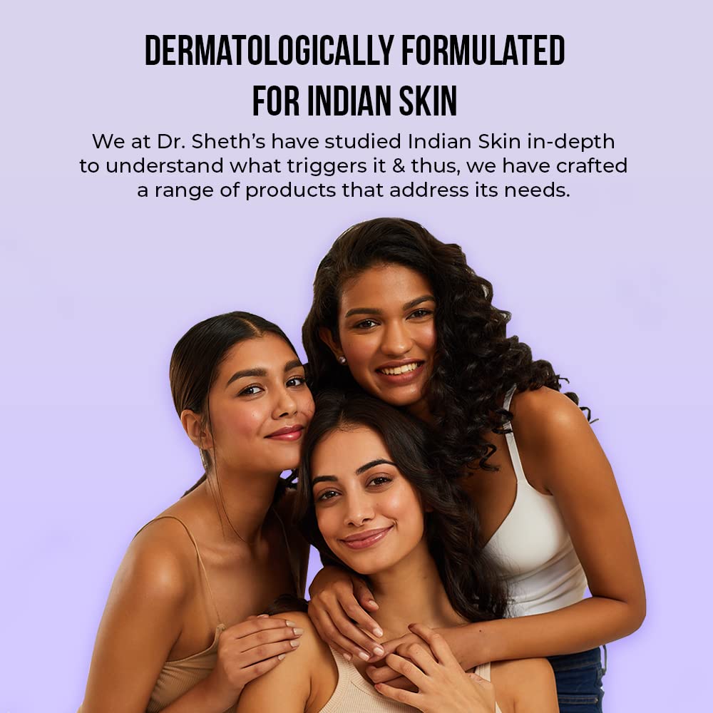 Dr. Sheth's Ceramide & Vitamin C Sunscreen SPF 50+ PA+++ UVA UVB Sun Protection, For All Skin Types -50 gm image 6