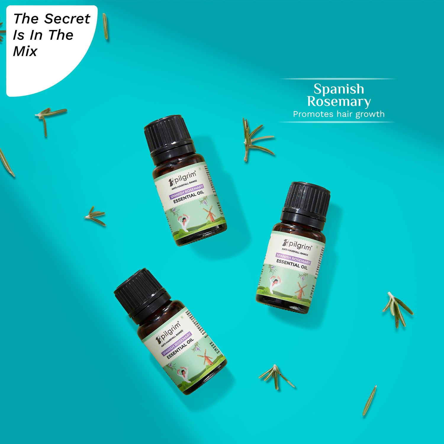 Pilgrim Spanish Rosemary Oil  Hair Strengthening 10ml image 3