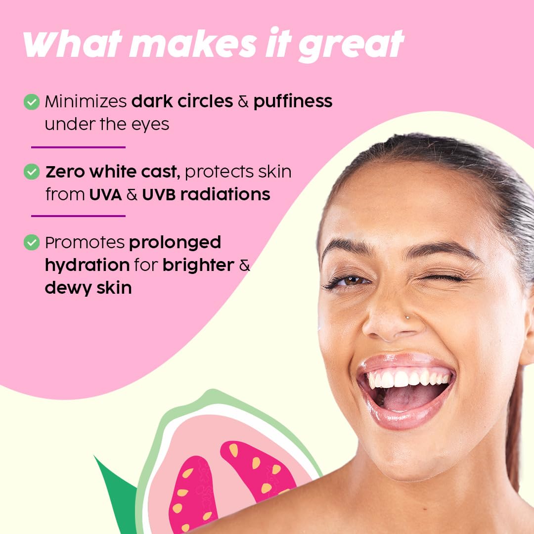 PLIX  Under-Eye Gel and SPF 50+ Guava Glow Sunscreen Combo image 4