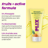 PLIX - THE PLANT FIX 5% Pineapple Foaming Face Wash -100ml And Serum-30ml  Combo image 5