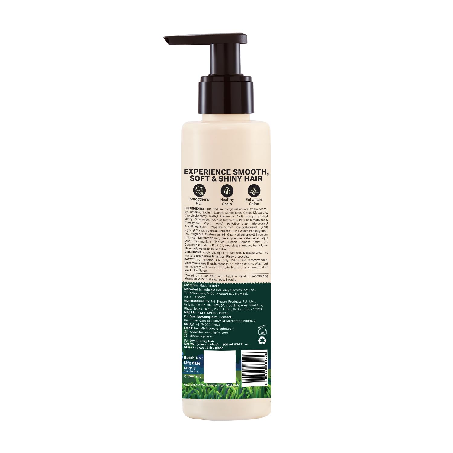 Pilgrim Patuá & Keratin Hair SMOOTHENING SHAMPOO 200 ml image 2