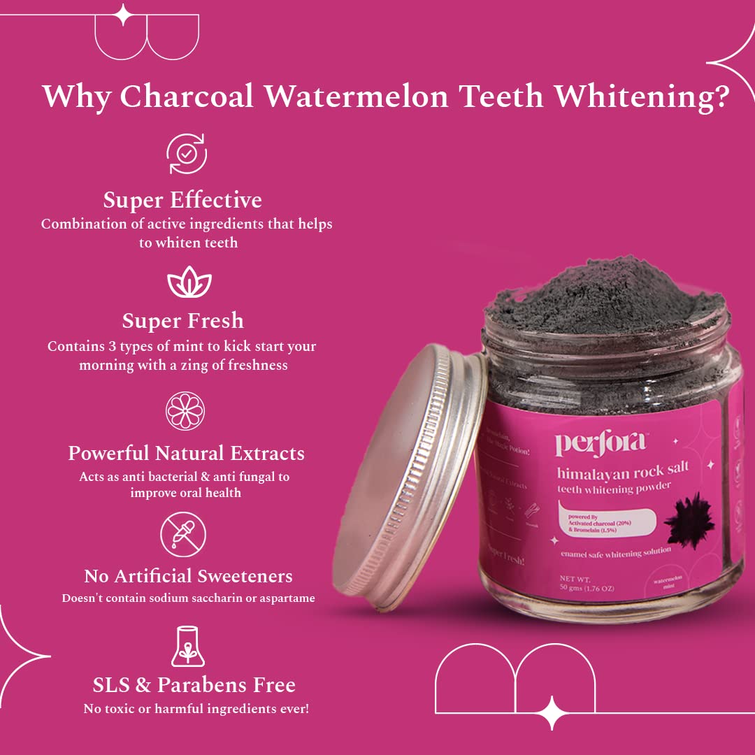 Perfora Charcoal Teeth Whitening Powder - 50 gms image 4