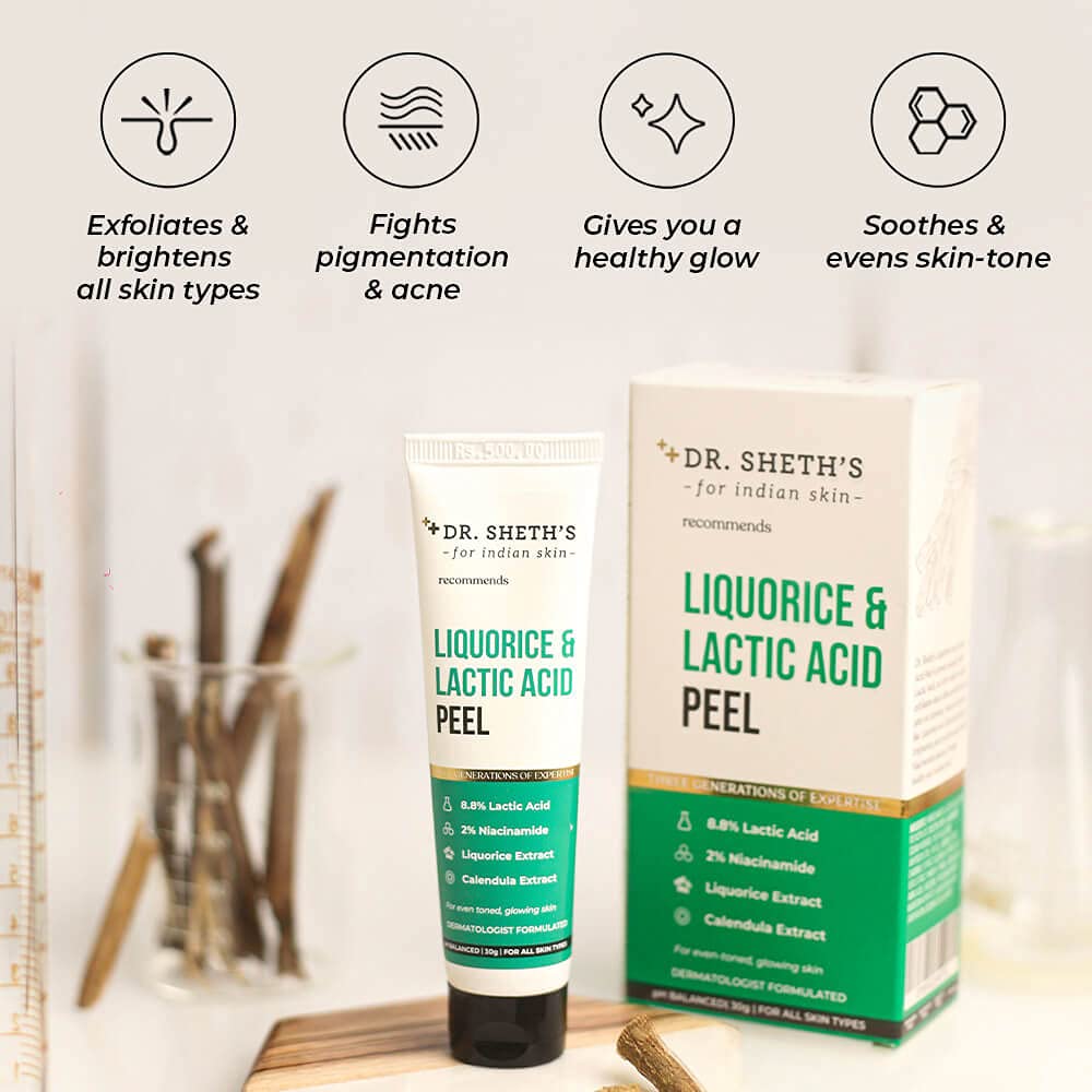 Dr. Sheth's Liquorice & Lactic Acid Peel Mask-30 gm image 2