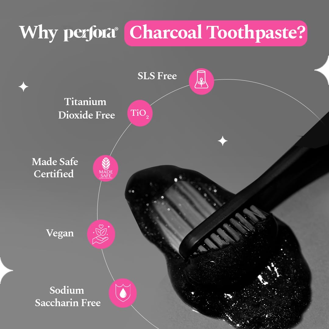 Perfora Activated Charcoal Whitening Toothpaste - 100 gms image 5