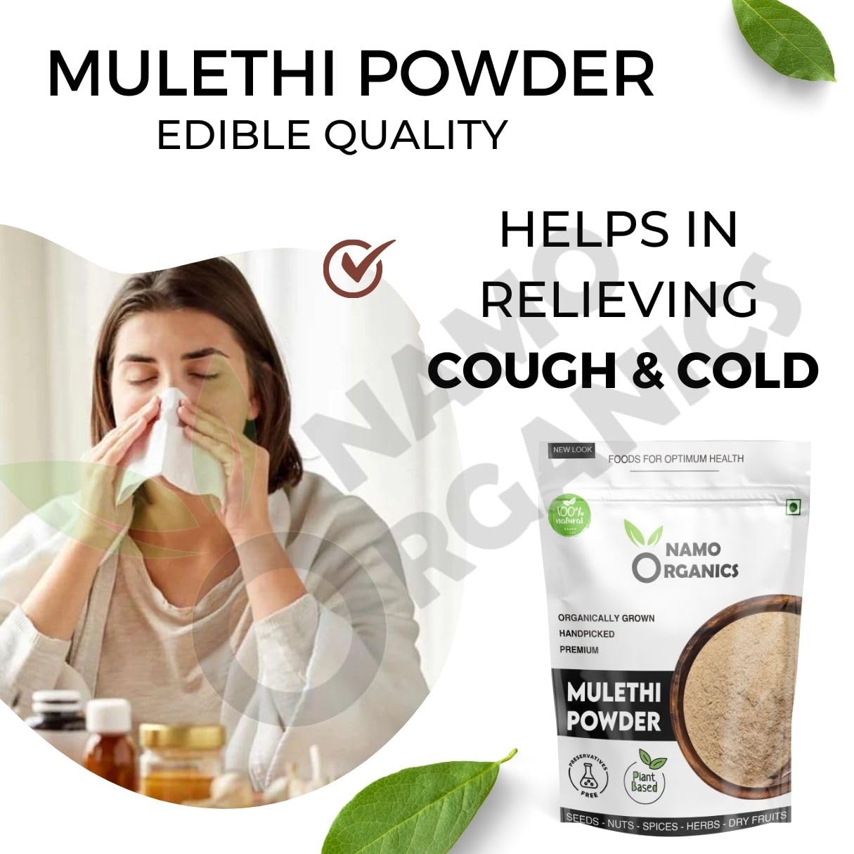 Namo Organics Mulethi Powder-250g image 3