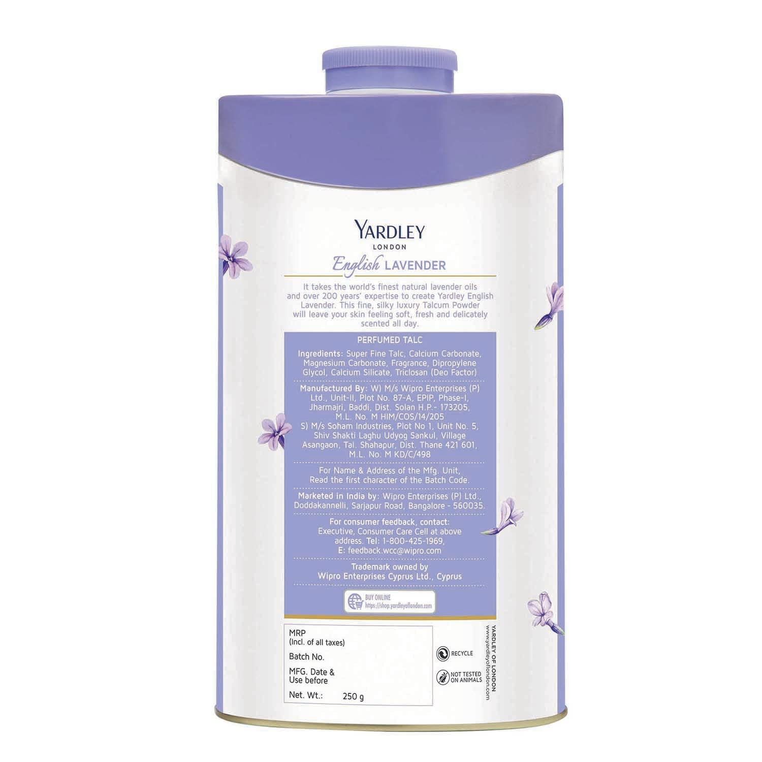 Yardley London English Lavender Perfumed Talc- 250g image 2