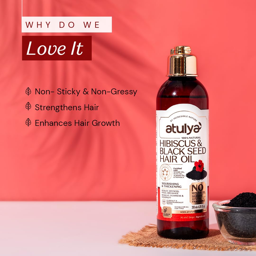Atulya Hibiscus & Black Seed Hair Oil -200 ml image 2