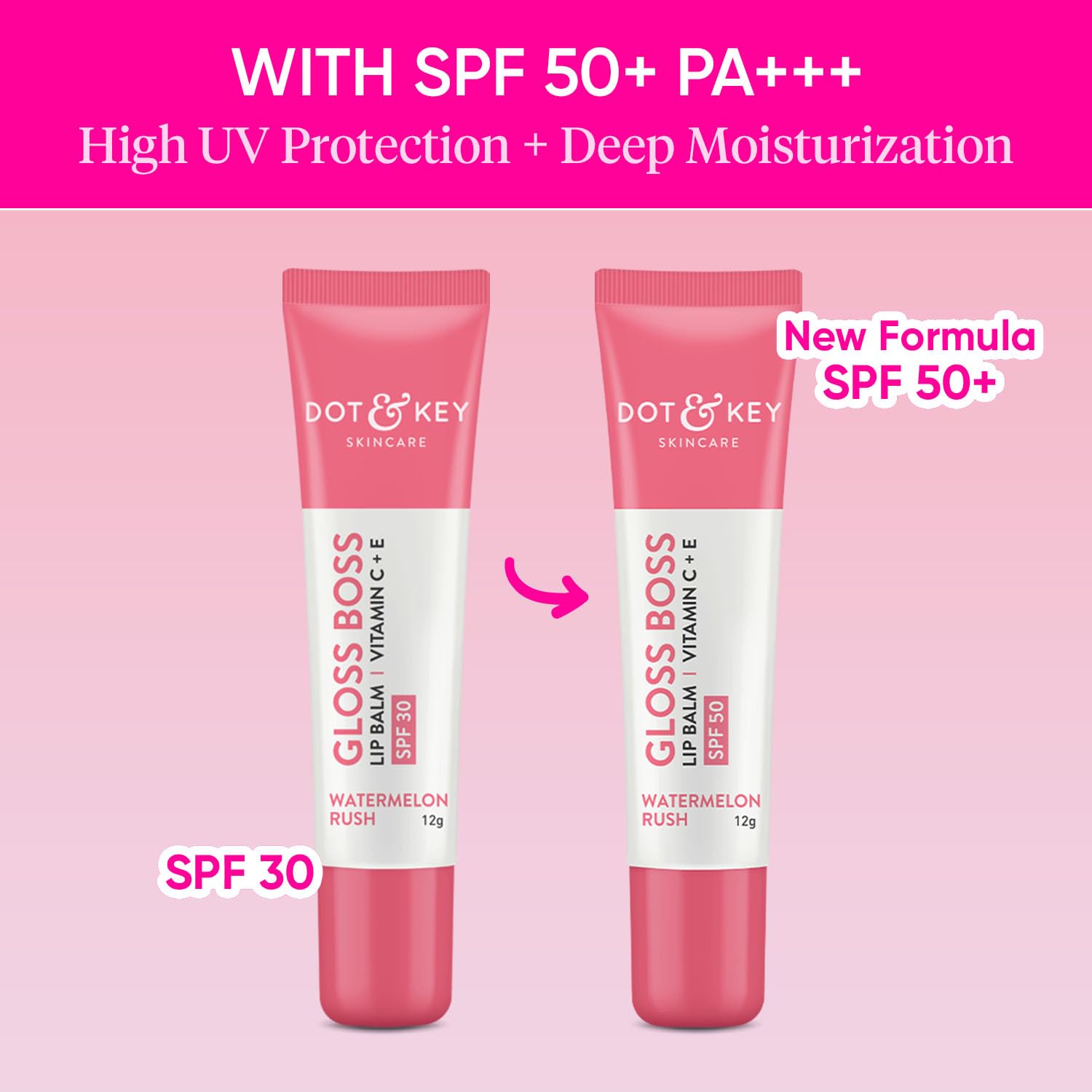 Dot & Key Gloss Boss Watermelon Rush Lip Balm -12 gm image 2