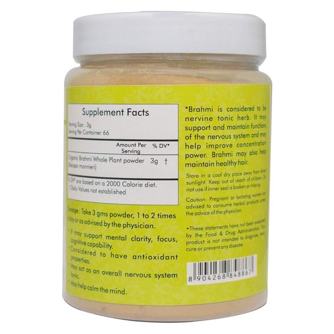 Ayurvedic Life Organic Brahmi powder – Brahmi for Memory support – 200 gms image 2