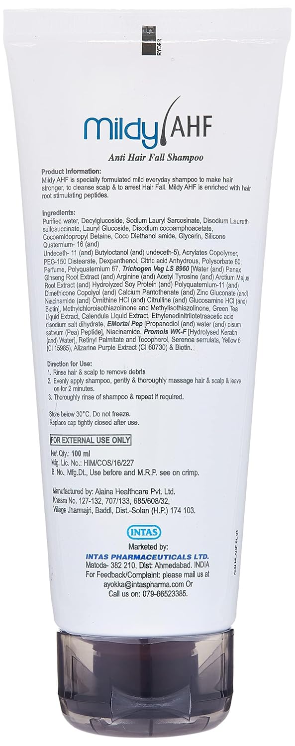 Intas Mildy AHF Anti Hair Fall Shampoo -100 ml image 2