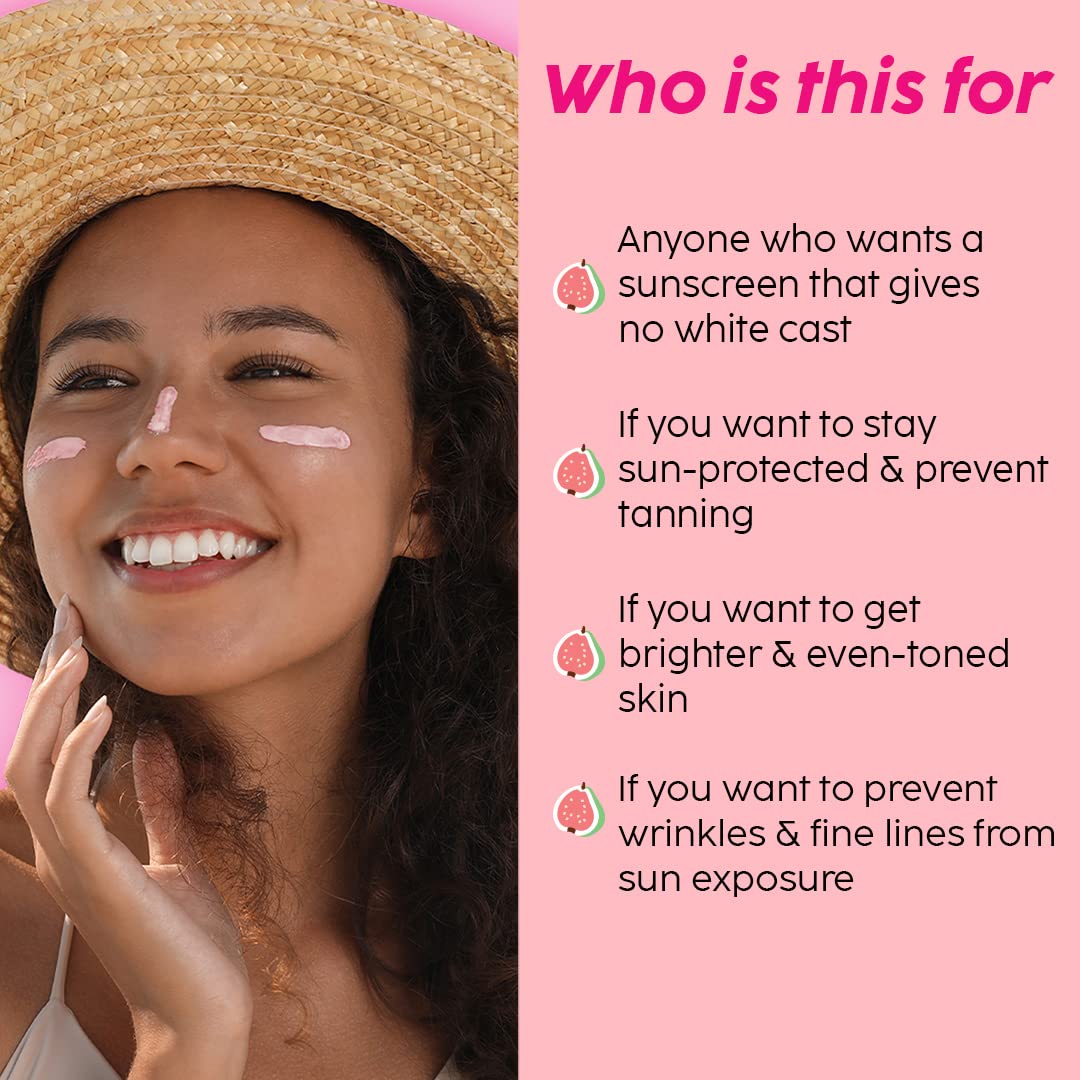 PLIX  SPF 50+ Guava Glow Sunscreen and 23% Vitamin C Guava Face Serum Combo (50g and 20ml) image 6