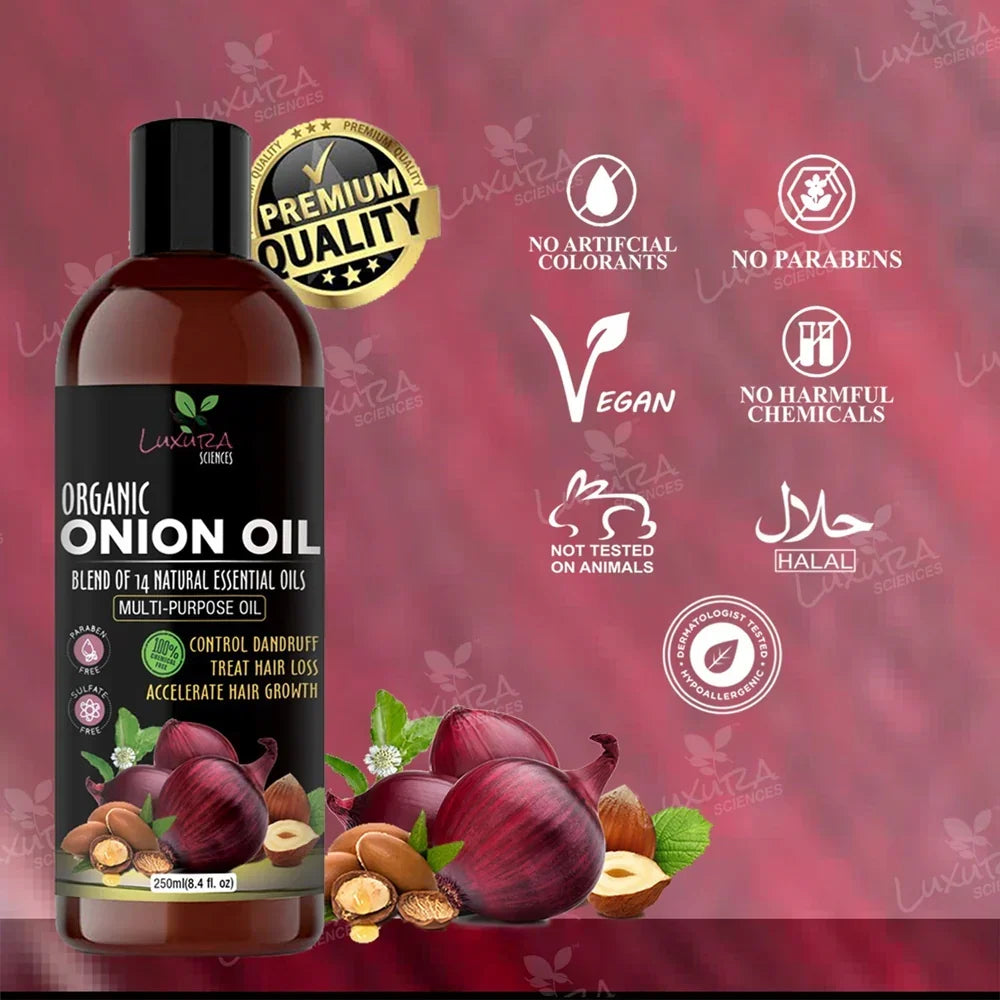 Luxura Sciences Organic Onion Hair Oil -250 ml image 3