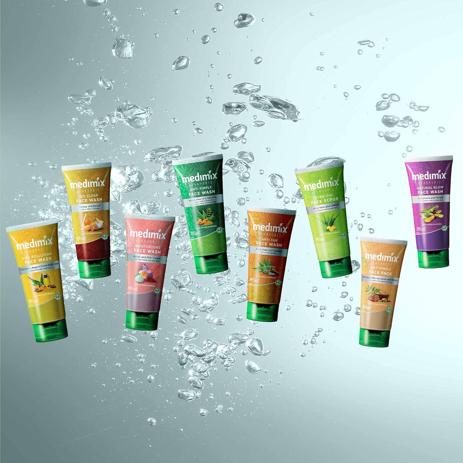 Medimix Ayurvedic Anti Pimple Face Wash 50ml  With Neem, Aloe Vera, and Turmeric image 11