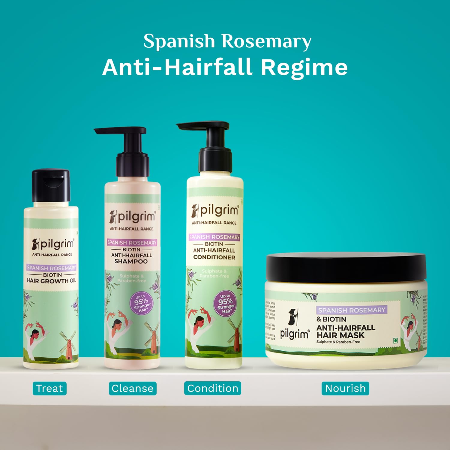 Pilgrim Spanish Rosemary & Biotin Anti Hairfall Shampoo -200ml image 6