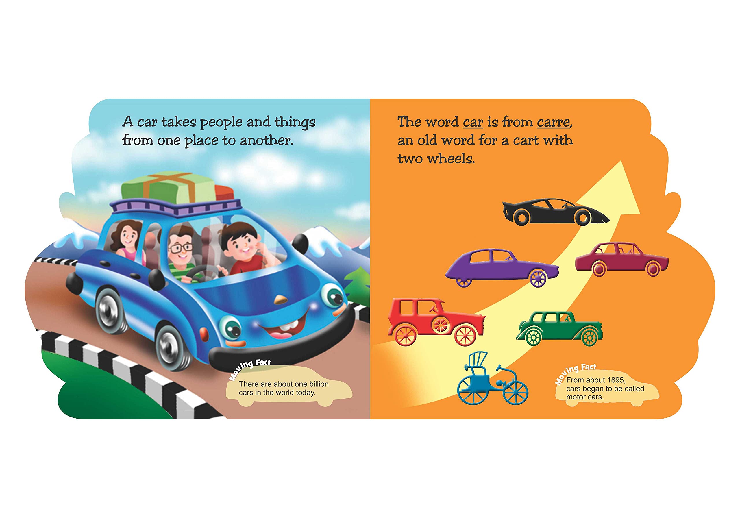 Storybook For Kids: Scholars Hub Flying Colours Cut Out Board Book (Cars, Aeroplane) (Set Of 2 Books) (Illustrated) (24…