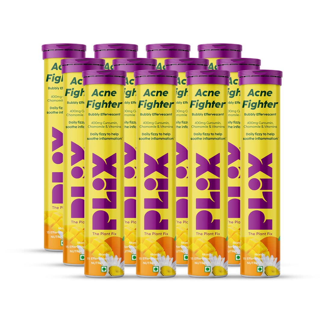PLIX The Plant Fix Acne Fighter Effervescent Tablets - Mango -15 tabs image 3