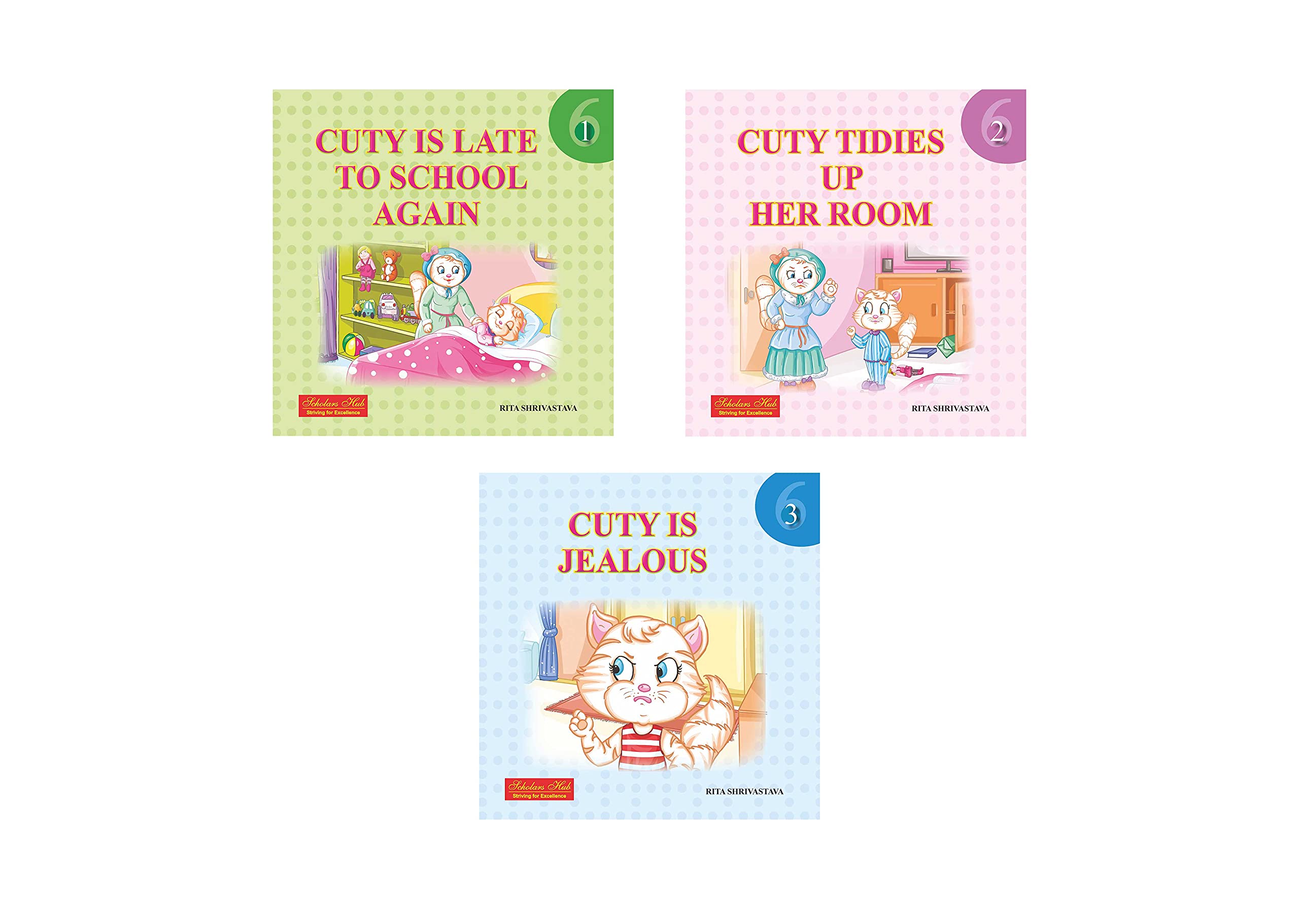 Storybook For Kids: Scholars Hub Cuty Story Books Part 1-3 (Set Of 3 Books) (Positive Values Storybooks) (Illustrated) | 60…