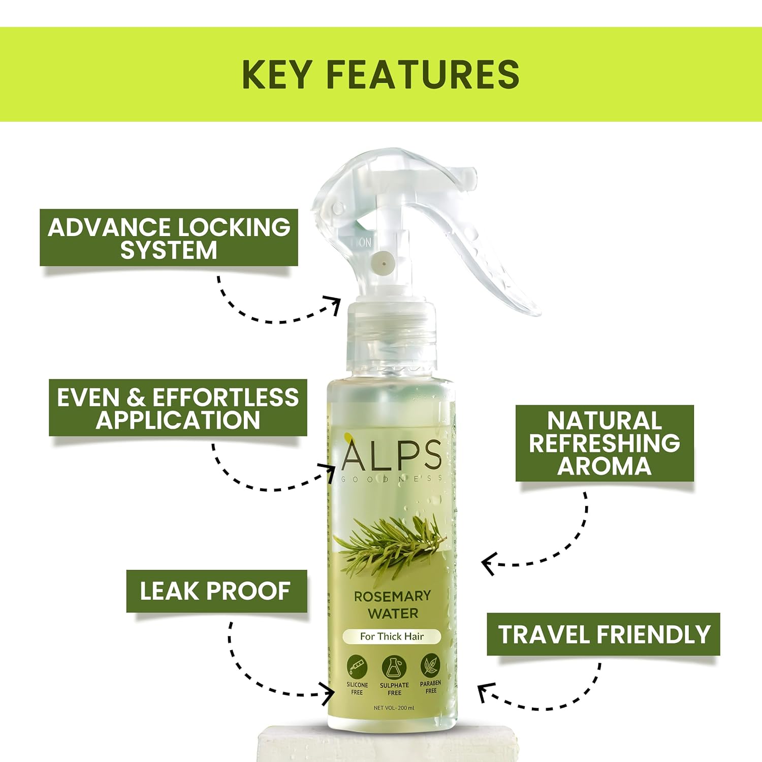 Alps-Goodness Rosemary Water Spray for Hair Growth- 200ml image 5
