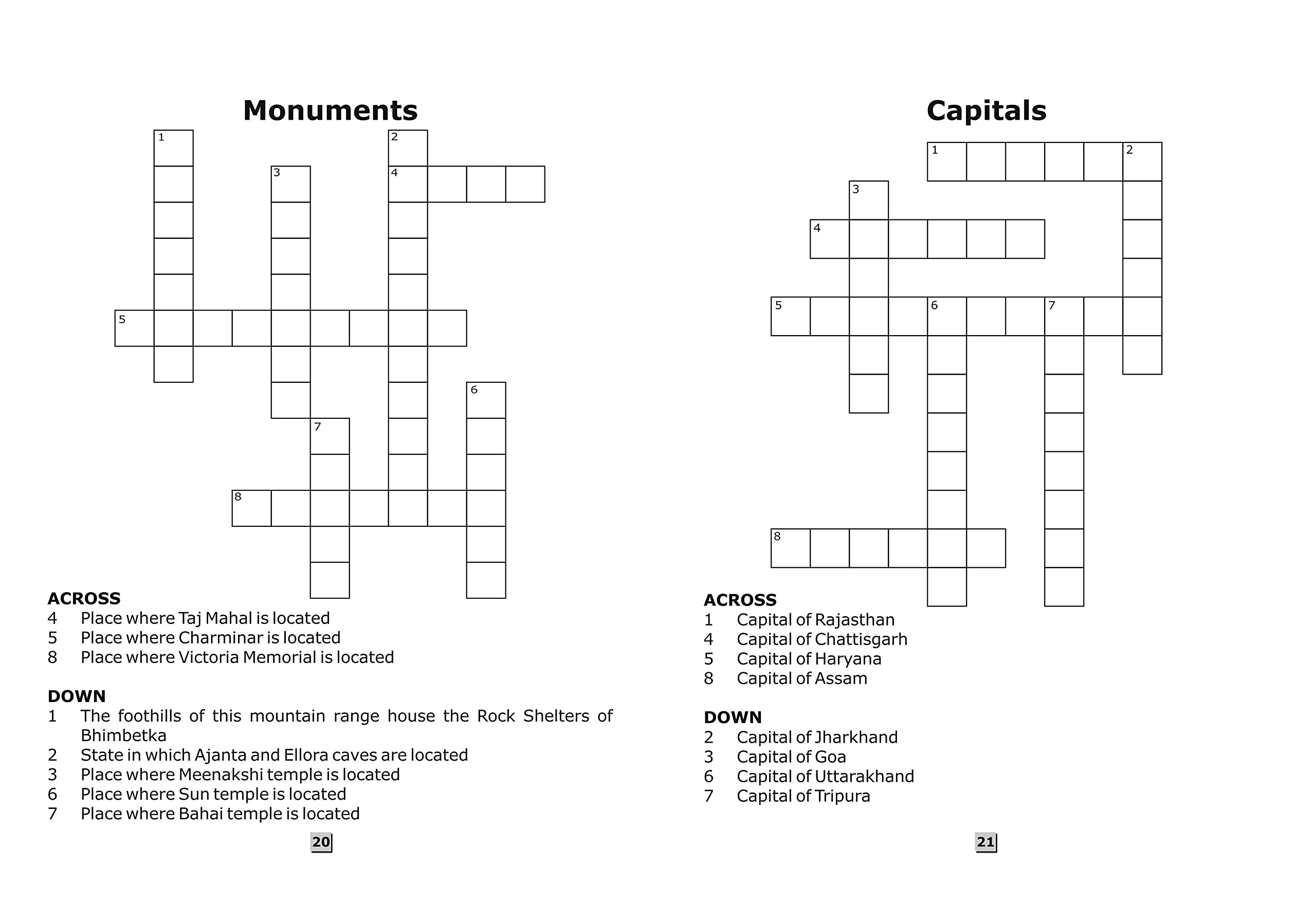 Scholars Hub Crossword Puzzle Book For Kids (Easy-1, Tricky-2, Difficult-3) (Set Of 3 Books) (144 Pages) ( With Answers)…