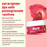 PLIX  Pomegranate Lip Care Combo, Exfoliating Scrub and Plumping Lip Mask (15 + 15) gms image 2
