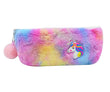 Unicorn Fur Pouch/Pencil Case Coin Pouch Stationery Pouch for School Travel Pouch, Soft Convas Pencil Pouch(Pack of 1)