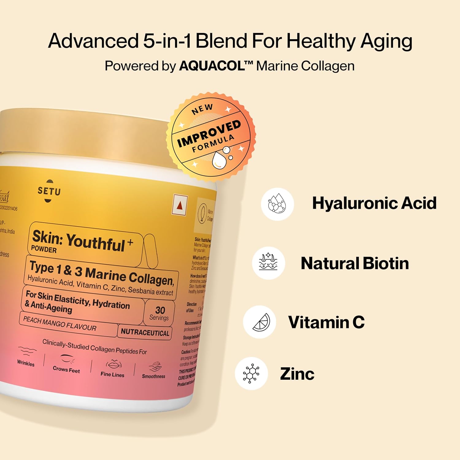 Setu Skin Youthful Marine Collagen - 30 servings image 4