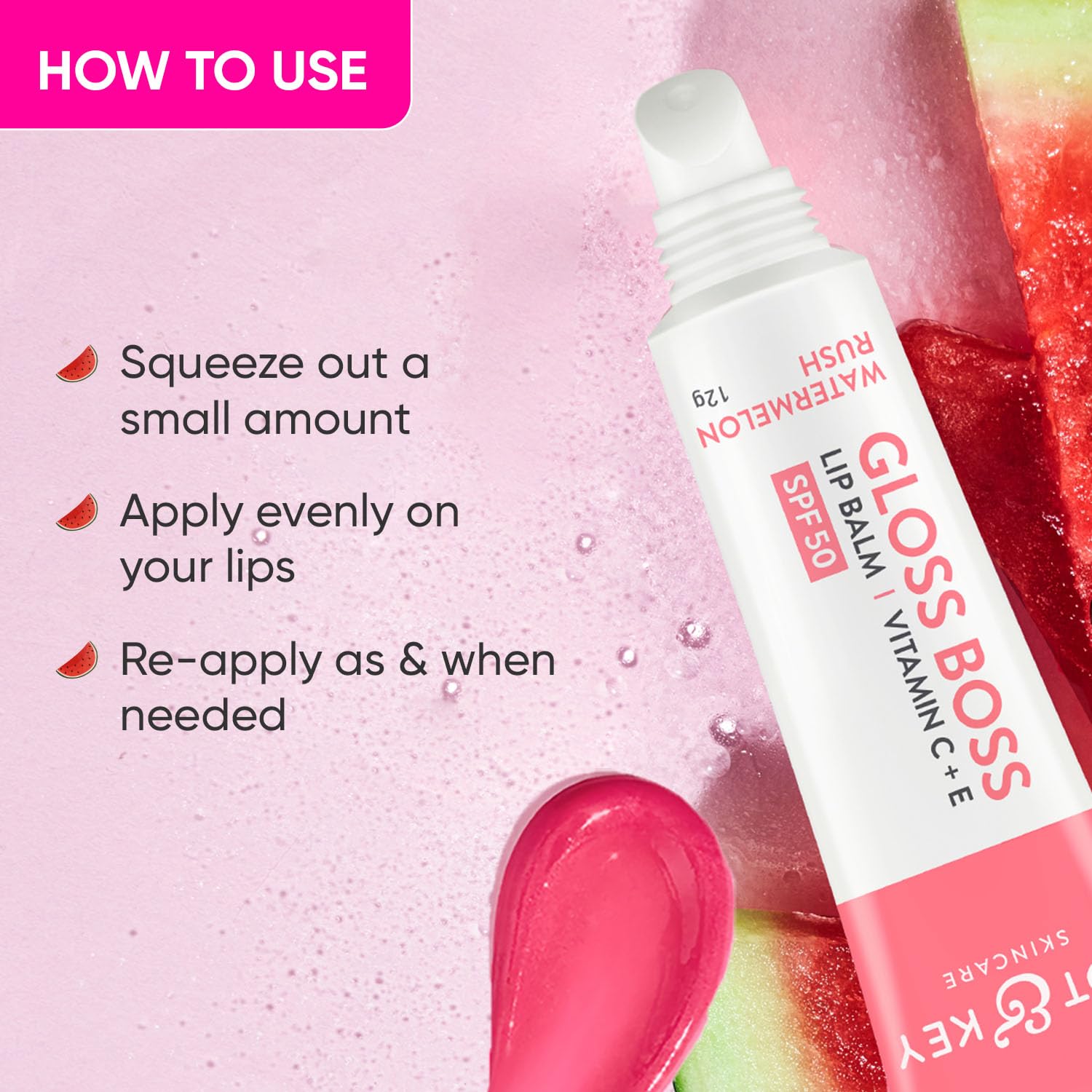 Dot & Key Gloss Boss Watermelon Rush Lip Balm -12 gm image 3