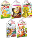 Sawan Set Of 5 Story Books Baby Animals Series (Adventurous Cub,Baby Squirrel,Baby Dinosaur,City Calf & Baby Mouse) [Board…