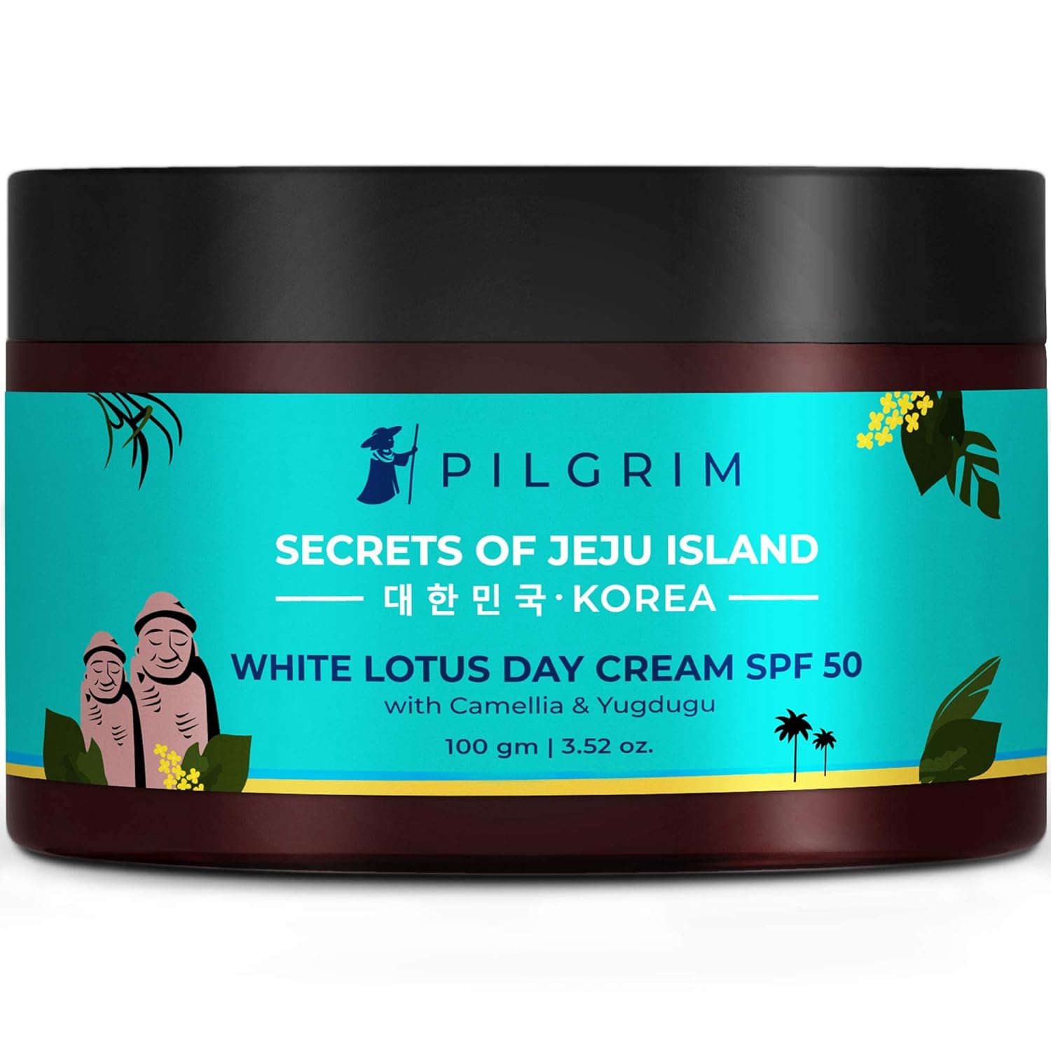 PILGRIM Korean Face Cream Pack of 2 – 100g Each | Hydrating & SPF 50 Protection image 2