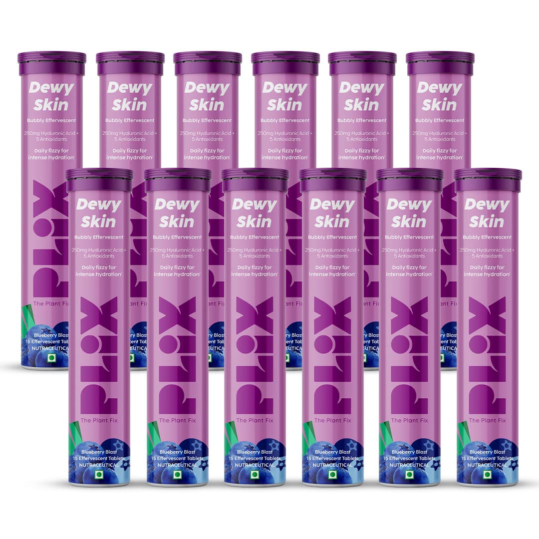 PLIX - THE PLANT FIX Hyaluronic Acid 15 Effervescent Tablets  | Blueberry Flavor Pack Of 1 | image 5