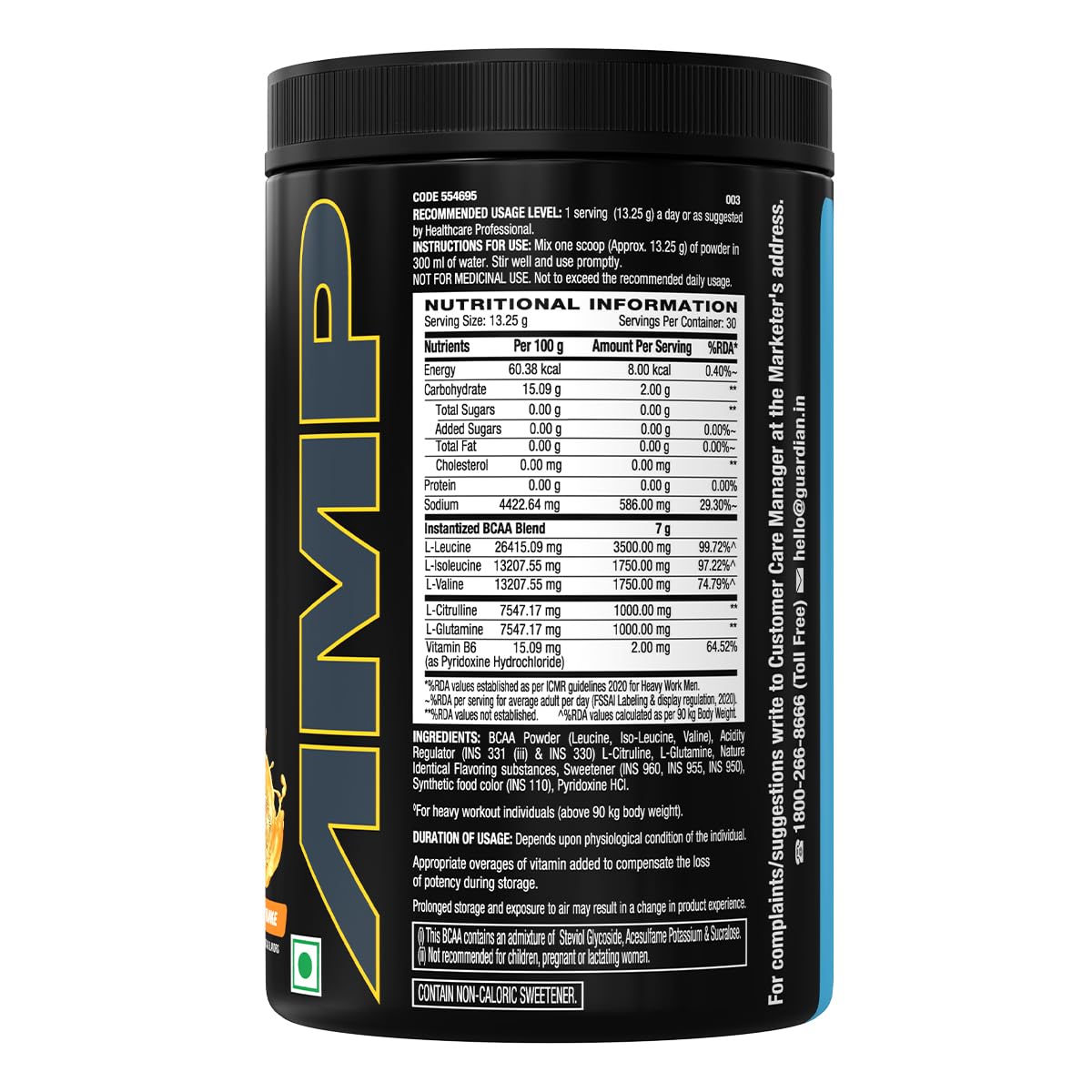 GNC AMP Gold Series BCAA Advanced | 400 gm image 2