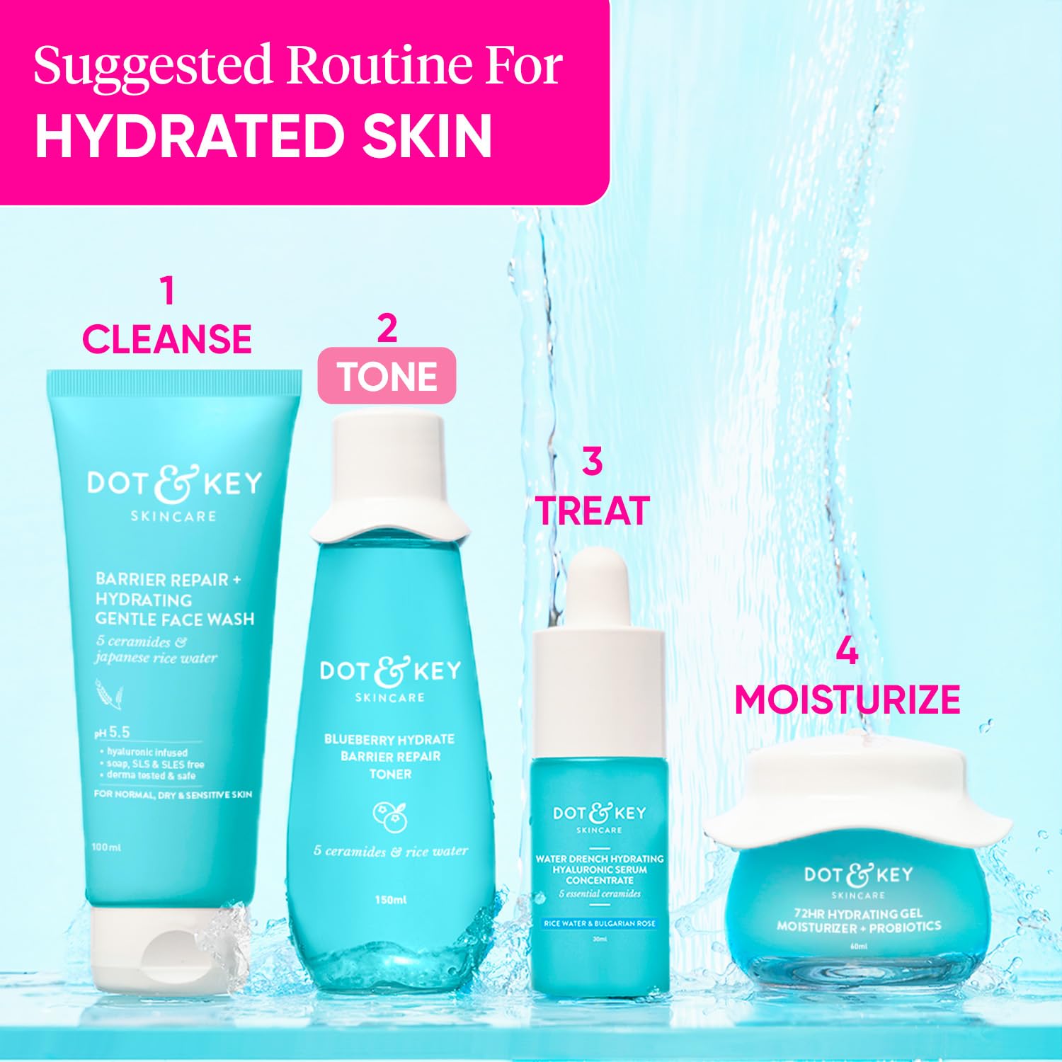 Dot & Key Rice Water Probiotics Hydrating Toner -150 ml image 3