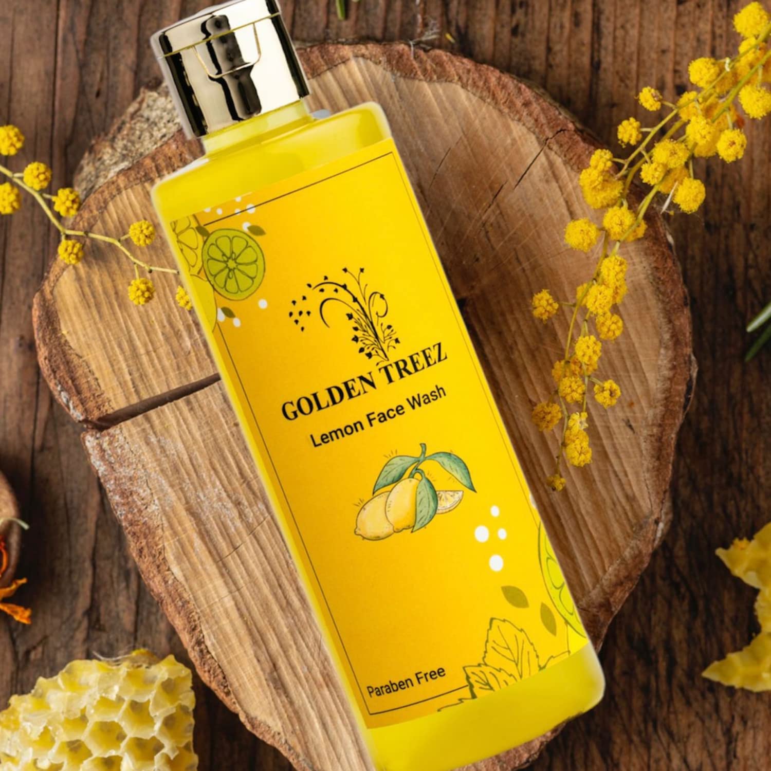 Golden Treez Lemon Face Wash For Men And Women With Aloevera And Lemon Skin Brightening, acne (pimples) And Tan Removal - Natural, Sulfate and Paraben Free Facewash - All Types of Skin- 210 ml image 5