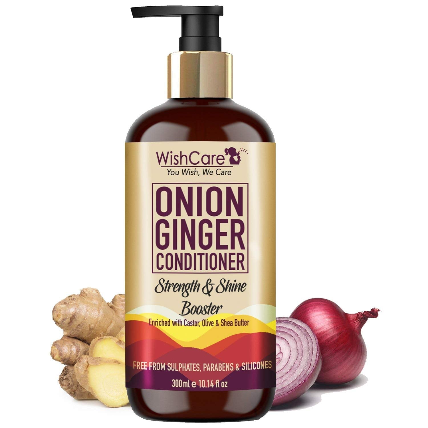 WishCare Red Onion Ginger Shampoo & Conditioner Kit (Shampoo and Conditioner combo)-300ml image 4