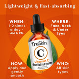 Tru-Skin Vitamin C Face Serum – Hydrating & Revitalizing Facial Serum with Vitamin C, Hyaluronic Acid, and Vitamin E – Nourishing Skin Care Formula, 1 Fl Oz, 30ML image 2
